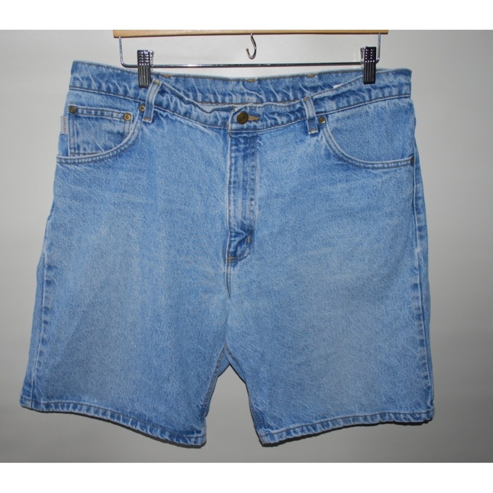 Carhartt Jean Shorts Men's 38 Blue Denim Workwear Relaxed Fit – Used